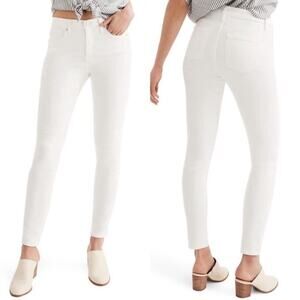 Madewell 9" High-Rise White Skinny Jean Cotton Stretch Beachy Boho Size 25